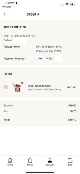 消费者评论 - 食品安全 KFC, 4915 Baum Blvd, Pittsburgh, PA 15213, USA My wife and I both experienced food poisoning yesterd... 照片 #2