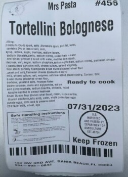 Food Recall Mrs. Pasta frozen meat products - recalled due to production without the benefit of inspection The F... Foto #4