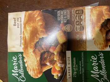 Bericht über die Lebensmittelsicherheit der Verbraucher Marie Callender’s Beef Pot Pie, Houston, TX, USA Just cooked Marie Callender’s beef pot pie. It did... Foto #2