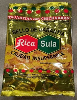 Retiro de alimentos Rica Sula TAJADITAS con CHICHARRON - recalled due to ineligible country of import (Honduras) FSIS an... foto #1