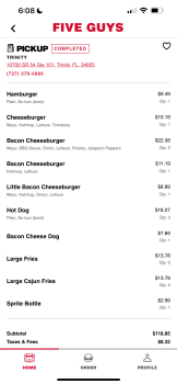 Five Guys, Florida 54, Trinity, FL, USA foto #1