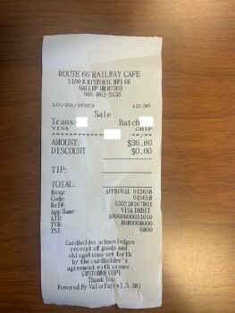 Reseña del consumidor - Seguridad alimentaria Route 66 Railway Cafe, East Highway 66, Gallup, NM, USA No answered at : (505) 863-2535 phone number... foto #1