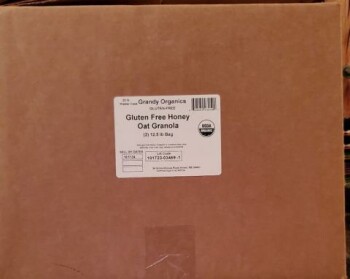 Food Recall Grandy Organics Gluten Free Honey Oat Granola - recalled due to undeclared coconut Update November 0... photo #2
