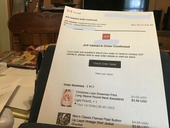 I ordered merchandise from a company that says JCP, I cannot track the numbers Foto #1