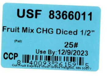Food Recall Cut Fruit Express Inc Cantaloupe chunks and fruit mixes with cantaloupe - recalled due to Salmonella... Foto #8