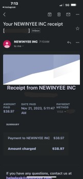 Informe de seguridad del consumidor NEWINYEE INC I ordered 2 video table games through QVC. I haven’t heard anything from them at all. T... foto #1