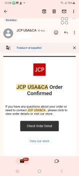 Rapport de sécurité du consommateur Informe de estafa Tengo un envio hace mucho tiempo en la tienda JCPusa& ca supuestame que aun no ha... photo #3