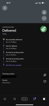 Rapport de sécurité du consommateur Wechictoday onlineus Order  took almost 1 month to even get tracking info then I was told it was del... photo #3