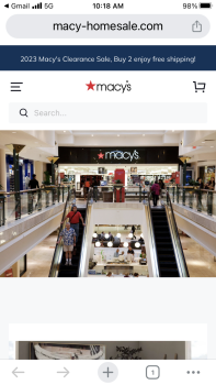 Verbrauchersicherheitsbericht Macys fake website Macys mock store website.
Ordered an item never received it.
Using Macys logo.... Foto #2