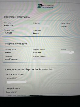 I never received the order. 照片 #1