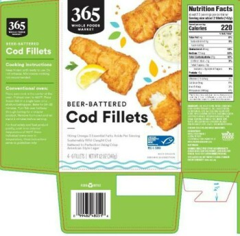 نذكر الطعام Tampa Bay Fisheries, Inc.  Beer Battered Pollock and Cod Fillets - recalled due to Undeclared Soy TA... صورة فوتوغرافية #4