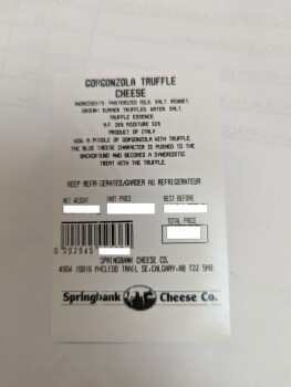 食品召回 Springbank Cheese Co. Le Grand Fromage Gorgonzola truffle cheese - recalled due to Listeria monocyto... 照片 #2