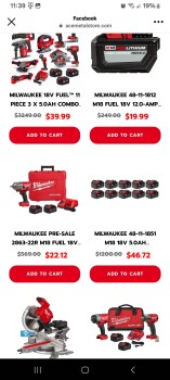 Relatório de segurança do consumidor Facebook marketplace milwaukee ace hardware sale I thought I was getting milwaukee tools on acemetal... foto #1