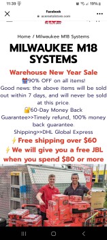 Relatório de segurança do consumidor Facebook marketplace milwaukee ace hardware sale I thought I was getting milwaukee tools on acemetal... foto #2