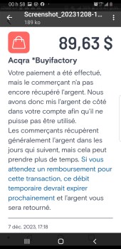 Consumer Safety Report Acqra buyifactory Acqra Buyifactory jai acheter undrum mesh turbo allesis a.89.00 qui vaux 700$ gros... photo #1