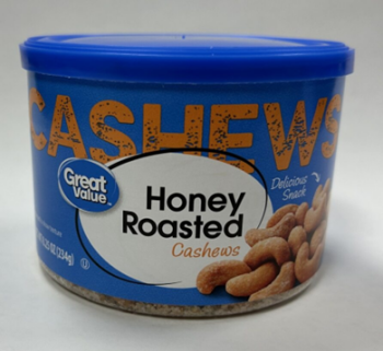 نذكر الطعام Great Value Honey Roasted Cashews - recalled due to undeclared milk and coconut allergens John B. Sa... صورة فوتوغرافية #1