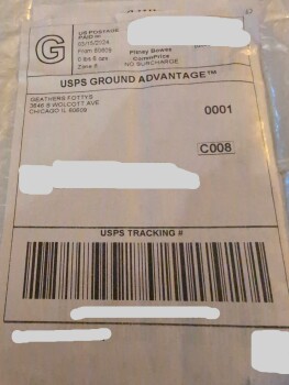 I am reporting a package from Heather's Fotty that I did not order. photo #1