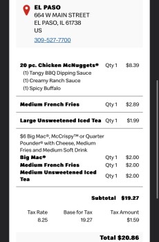 McDonald's, 664 West Main Street, El Paso, IL 61738, USA foto #1