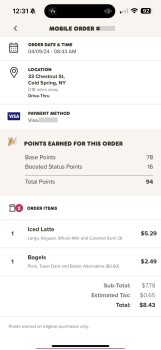 消费者评论 - 食品安全 Dunkin', Chestnut Street, Cold Spring, NY, USA Got a caramel latte and I am throwing up and sick for... 照片 #1