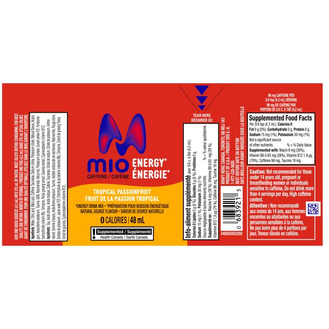 MiO Energy Energy Drink Mixes recalled due to unsafe levels of