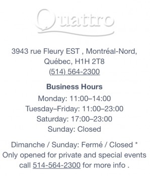 Quattro, 3943 Rue Fleury Est, Montreal-Nord, Quebec H1H 2T8, Canada photo #1