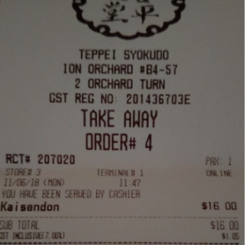 Teppei Syokudo- ION Orchard, Singapore photo #1