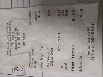 Wendy's, 1 Stilson Road, Richmond, RI, USA photo #1