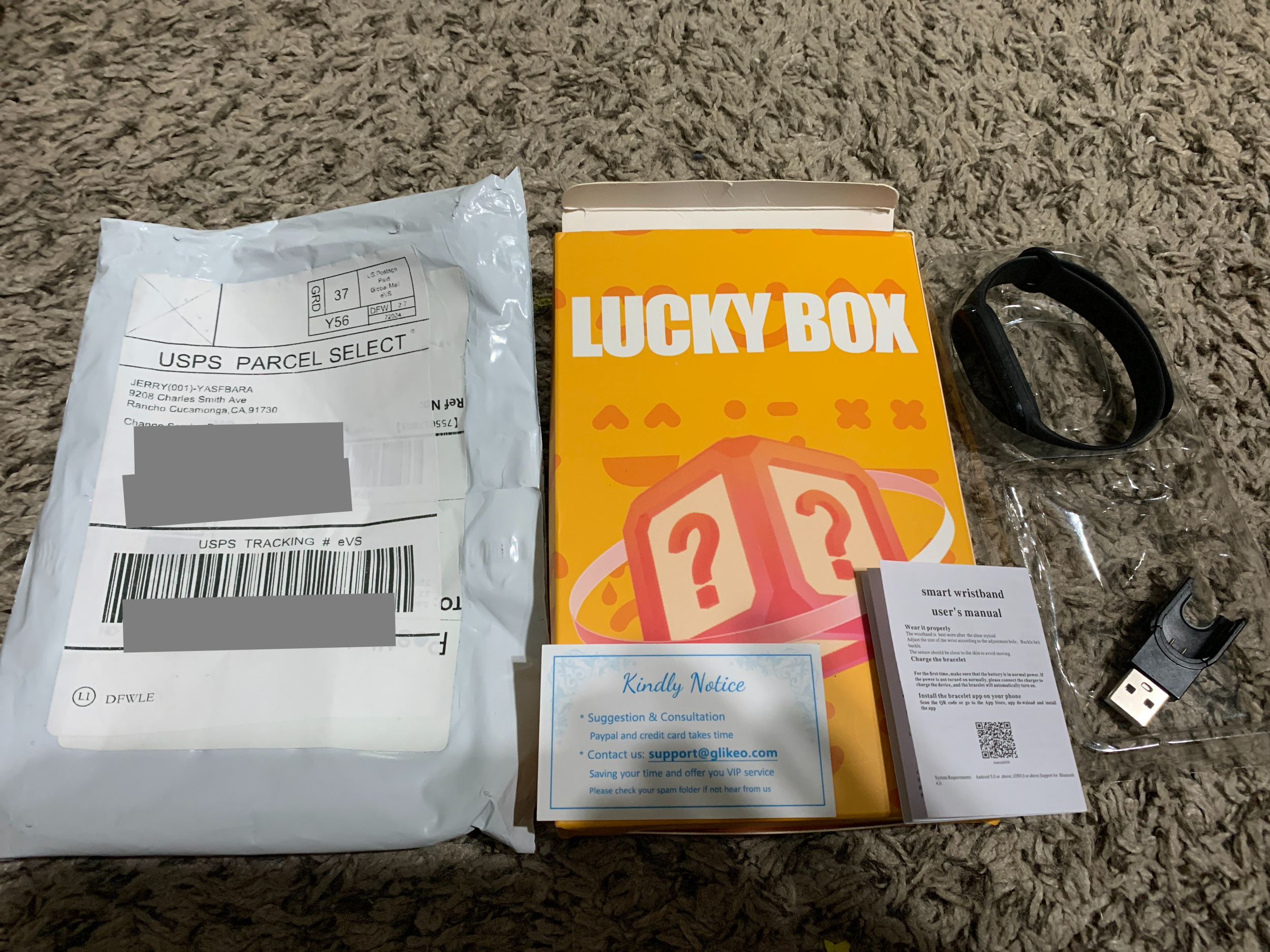Example of unsolicited package