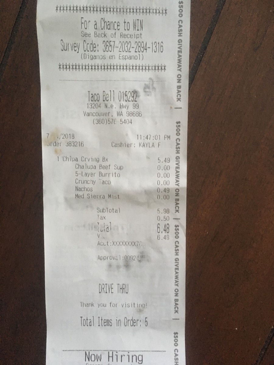 Food Safety Report Taco Bell, Northeast Highway 99, Salmon Creek, WA