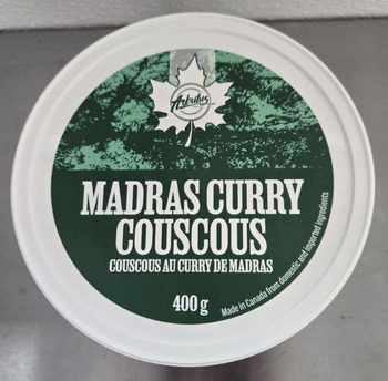 Food Recall Arbutus Foods Madras Curry Couscous recalled due to Undeclared Allergen Arbutus Foods is recalling M... photo #1