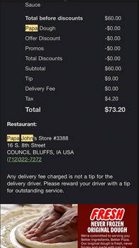 Consumer Review - Food Safety Papa Johns Pizza, South 8th Street, Council Bluffs, IA, USA Total of 8 people got sick at the same t... photo #3