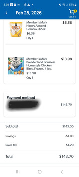 Verbraucherbewertung – Lebensmittelsicherheit Sam's Club, Windhorst Way, Greenwood, IN, USA My 3 kids and I all ate the Member's Mark homestyle ch... Foto #1