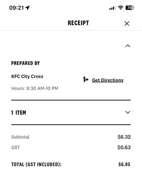 消费者评论 - 食品安全 KFC City Cross, Grenfell Street, Adelaide SA, Australia Yesterday (Thursday 6 Mar) I ordered two sli... 照片 #2