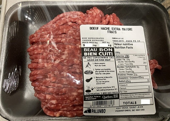 Rappel d'aliments Intermarché Palumbo Pierrefonds Various Minced Meats recalled due to E. Coli Intermarché Palumbo Pie... photo #2