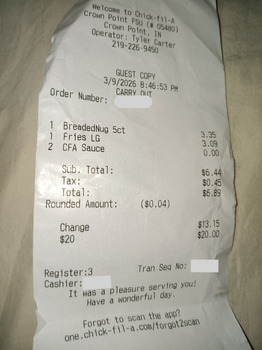 Chick-fil-A, 109th Place, Crown Point, IN, USA photo #1