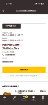 Avis du consommateur - Sécurité alimentaire Buffalo Wild Wings, Market Place Boulevard, Irving, TX, USA I ordered lemon pepper wings, with onion... photo #2