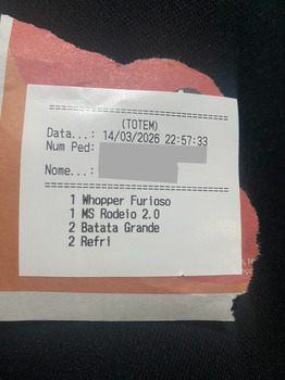 Consumer Review - Food Safety Burger King - Avenida Brasil - Vila Romanopolis, Ferraz de Vasconcelos - SP, Brasil Comi ontem à noi... photo #1