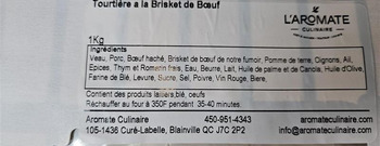 نذكر الطعام L'Aromate Culinaire Beef Brisket Tourtière recalled due to Undeclared Sulfites L'Aromate Culinaire i... صورة فوتوغرافية #2