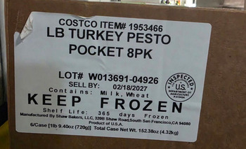 Retiro de alimentos Frozen Ready-To-Eat Turkey Stuffed Pastry Products recalled due to Misbranding Shaw Bakers LLC has i... foto #2