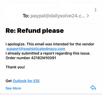 Informe de seguridad del consumidor I am reporting Experienced scam from 
HONEAS ORXTTY, Flushing, NY
I inadvertently ordered somethin... foto #2