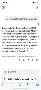 Consumer Safety Report Scam by mectin labs I am being charged by mectin labs whrn I did not authorize these transactions!... photo #2