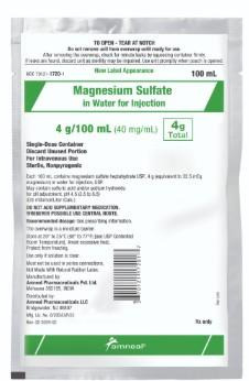 Retiros Amneal Magnesium Sulfate in Water for Injection recalled due to Medication Mix‑Up Amneal Pharmaceuti... foto #1