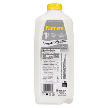 Rappel d'aliments Farmers, Québon, and Natrel brand milk products recalled due to Foreign Object Agropur is recalling... photo #2