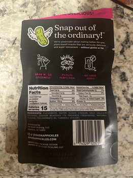 Avaliação do consumidor - Segurança alimentar Kroger, Murfreesboro Road, Franklin, TN, USA After eating a pack of sassy bites pickles after work I... foto #2