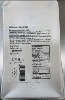 Food Recall Auricchio Gorgonzola D.O.P Dolce recalled due to Listeria Les Ventes JVS is recalling Auricchio Gorg... photo #1