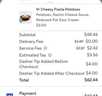 Verbraucherbewertung – Lebensmittelsicherheit Taco Bell, 2190 South 26th Street, Lafayette, IN, USA Yesterday Taco bell steak This was 2 person or... Foto #1