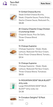 Verbraucherbewertung – Lebensmittelsicherheit Taco Bell, 2190 South 26th Street, Lafayette, IN, USA Yesterday Taco bell steak This was 2 person or... Foto #2