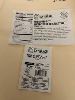 Food Recall Beef and Pork Products recalled due to Misbranding and Undeclared Allergen Sky Ranch Meat LLC has is... Foto #3