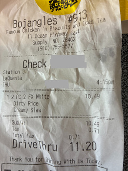 Bojangles, Whiteville Road Northwest, Shallotte, NC, U.S.A. photo #2