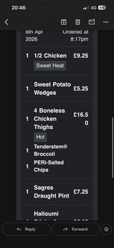 مراجعة المستهلك - سلامة الغذاء Nando's Teddington, Greater, Teddington, UK Wednesday evening (8/4/2026) I went to Nando’s Teddingto... صورة فوتوغرافية #1